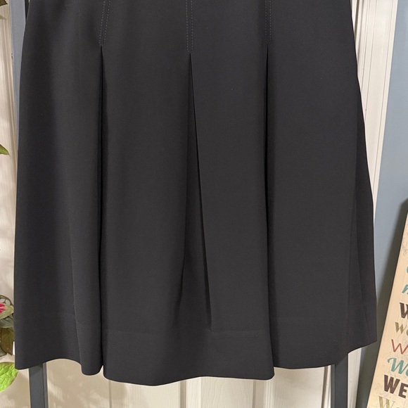 White House Black Market A-Line Skirt Black Pleated Office Career Cocktail - Picture 9 of 16